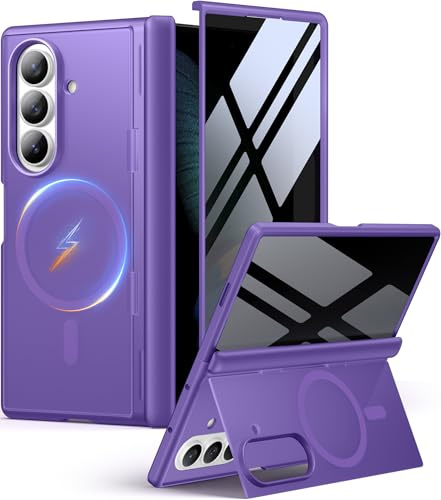 MOBOSI für Samsung Galaxy Z Fold 7 Hülle mit Schutzfolie,Lila