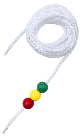 FloraVigo 3-Meter-Block-Sehtrainingsseil, Drei-Perlen-Sehtrainingsseil für die Vorwärtsfokussierung, Sehtraining, Visuelle Fokussierung – Sehtrainingsgeräte für Kinder und Erwachsene