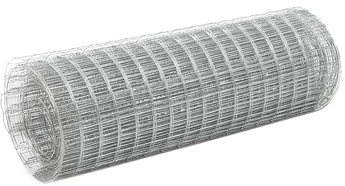 Maschendraht Verzinkter Stahl 10x0,5m, Silbern, 19x19mm Maschenweite, Robuster Gartenzaun für Tiergehege, Pflanzen- & Baumschutz, Einfache Montage, wetterfest