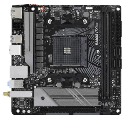 Carte mère de Jeu Fit for ASROCK B550M-ITX/ac AM4 Prend en Charge Yzen 9 5900X 5600 4600G 3200G 3600 5700 processeur M.2 Mini-itx DDR4 64 go