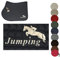 ESKADRON VS Schabracke mit Motiv 'Jumping' bestickt, Garnfarbe:lila, Schabrackenfarbe:grey