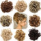 VOLUMINÖS Haarverlängerung Haargummi Haarteil hairpiece Haarverdichtung Zopf Scrunchie Haarband Haarschmuck Dunkelblond zu Bleichmittel Blond