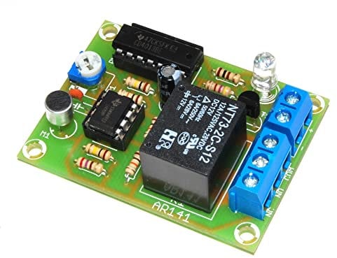 ArliKits AR141 Akustikschalter Klatschschalter Lämpchen Sensor Geräuschschalter Bausatz mit Relais