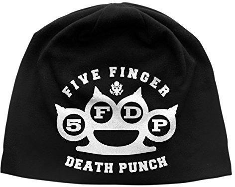 Rocks-off Official Five Finger Death Punch Schwarze Beanie aus Heller Baumwolle für Männer
