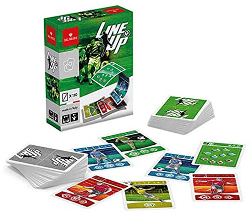 Dal Negro - Line Up, Fußball-Kartenspiel, geeignet für Familien und Kinder 8+, 2 bis 6 Spieler