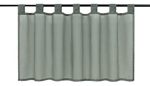 Joyswahl Scheibengardine Voile Bistrogardine »Eva« Unifarbige Kurzstore Transparente Gardine Stores HxB 30x90cm Grau 1er Pack
