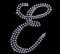 TShirt Showroom 4 Fancy letter E Hotfix Rhinestone Diamante Iron on Transfer Motif Applique