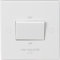 Knightsbridge White Square edge Plastic 10A 3 Pole Fan Isolator Switch