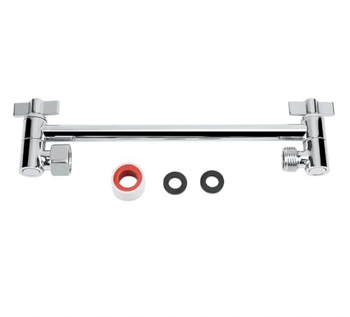 VIFER Shower Arm Extension Copper Adjustable Shower Head Extension Arm Wall Mount Extender for Bathroom Shower Head Rain Shower