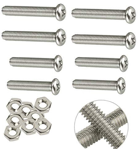 Zaky Viti a Macchina M8 × 45mm M8 × 50mm Viti a Croce Phillips Bulloni in Acciaio Inossidabile 304 8 pezzi Viti con 8 pezzi Dadi