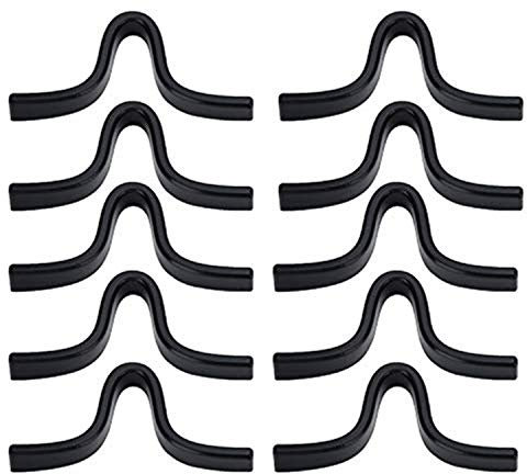 Youning Pont de Nez, Accessoires de Pince-Nez Anti-Buée, Pont de Nez en Silicone, Augmente l'espace de Respiration et Aide à Respirer en Douceur et empêche Les Lunettes de buée (10PCS-Noir)