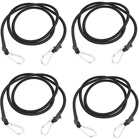 DARENYI 4pcs Tendeurs Elastique avec Crochets 200cm Elastiques Résistants Tendeurs Universels Cordes élastiques Tendeur Robuste pour Protection des Meubles, Chariots, Tentes de Camping, Motos