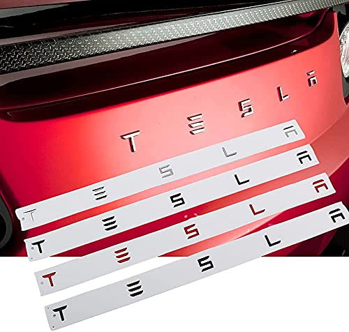 DVSWRB Auto-Abzeichen-Emblem für Tesla Model 3 Model X Model S Y Letters Styling Hochleistungs-Trunk-Abzeichen-Aufkleber-Aufkleber-Aufkleber Heckklappe ZubehöR AußEn 3D Aufkleber