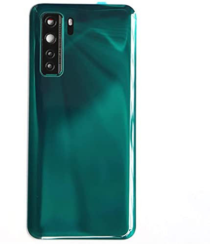 KIT Copri Batteria + biadesivo + lente compatibile con Huawei P40 Lite 5G / CDY-NX9A CDY-N29A n.1 Vetro Posteriore Back Cover Retro Scocca + adesivo + Lente con cornice GREEN
