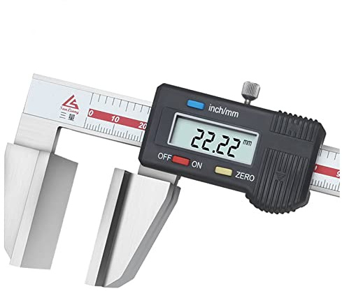 Digitaler Messschieber für Drahtseil, verbreiterter Messamboss, Messbereich: 0-150 mm, mm/Zoll, Auflösung 0,01 mm,0-150mm