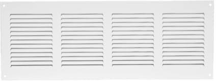 H&C VENT Rejilla Ventilación 400 x 150mm Metálica │Para Extractor de Baño Cocina Exterior HVAC │ Rejilla Aire Acondicionado AC Conductos Pared Techo Tubo │ Cubierta de Acero Rectangular con Mosquitera