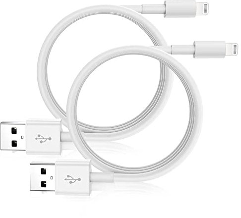 Cable iPhone 3M 2 Pack Cable Lightning a USB [Certificado Apple MFi] Cargador Cable iPhone Compatible con Apple iPhone 13/13 Pro/13 Pro Max/12/11/X/X/XS/XS Max/XR/8/8 Plus/7/7 Plus/6s, iPad, iPod