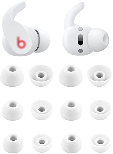 ALXCD Eartips Compatible with Beats Fit Pro, S/M/L 3 Sizes 6 Pairs Soft Silicon Earbuds Tips Replacement Ear Tips, Compatible with Beats Fit Pro 6 Pairs White