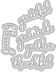 Hero Arts DF089 Fancy Die, Grateful Words