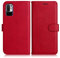 DENDICO Coque pour Xiaomi Redmi Note 10 5G / Xiaomi Poco M3 Pro 5G / Redmi Note 10T, PU en Cuir Coque Portefeuille Étui Housse, Design Classique TPU Coque pour Redmi Note 10 5G, Rouge