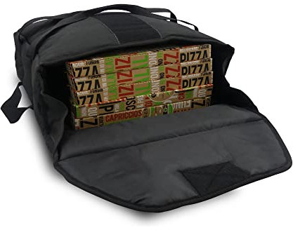 Let's GO by G.O. srl – Kühltasche für Pizzen – Maße 48 x 48 x 21 cm – Platz für bis zu 6 Pizzen – Die Tasche schließt luftdicht mit drei praktischen Frontreißverschlüssen -