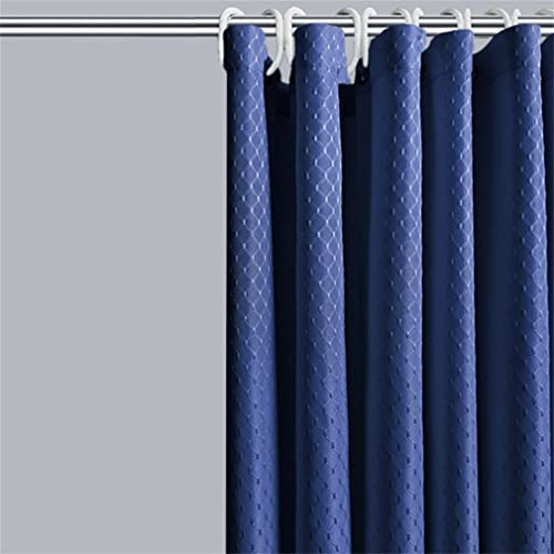 AITACK Jacquard Textil Duschvorhang Groß Größe 240x200cm/300x200cm Wasserabweisend Anti-Schimmel Waschbar Badezimmervorhang Dunkelblau 300x200cm