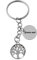 Porte-clés Arbre de Vie Médaille Gravée Personnalisable Argenté cadeau spirituel Original Unique Prénom Message Fête Anniversaire Identité porte clé original Gravure laser