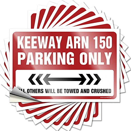 Dsoluuing Werkzeugkasten-Aufkleber und Aufkleber Keeway Arn 150 Parkplatz nur lustiger Aufkleber 10 Stück Männer Höhle Dekor Aufkleber für LKW (Größe: 6 x 9 cm)
