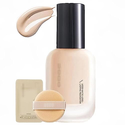 UO-DO Flüssiggrundierung,Feuchtigkeitsspendende leichte Foundation,matte,langanhaltende Foundation,feuchtigkeitsspendende,wasserfeste und leichte für alle Hauttypen (Öl kontrolle, W02 Aufhellen)