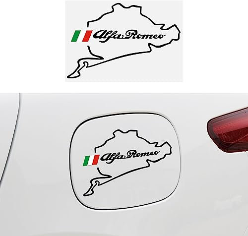 Auto Embleme Dekorationen Universal Zierleistenaufkleber Kompatibel mit Alfa Romeo 4C 147 156 166 159 Giulietta Giulia Spider GT Stelvio Zubehör (Schwarz)