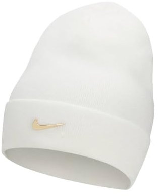 Nike Herren Peak Standard Cuff Metal Swoosh Beanie, Weiss/opulenter Garten, Einheitsgröße