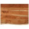 vidaXL Waschtischplatte, Rechteckig Arbeitsplatte mit Naturkante, Waschtischkonsole Tischplatte für Badezimmer, Holzplatte Platte Badmöbel, 70x60x2,5cm Massivholz Akazie
