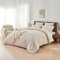 YASMENG Boho Bettwäsche 135x200 Beige Geometrisch Getuftet Bettwäsche Boho Style Modern Aesthetic Bettwäsche 2teilig Weiche Mikrofaser Bettbezug Set mit Reißverschluss und 80x80 cm Kissenbezug