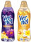 VERNEL Weichspüler-Set 2x 37 Waschladungen (74WL) Aromatherapie 1x Traumhafte Lotusblüte & 1x Sinnliche Frangipani, langanhaltender Wäscheduft mit ätherischen Ölen für 24/7 Frische