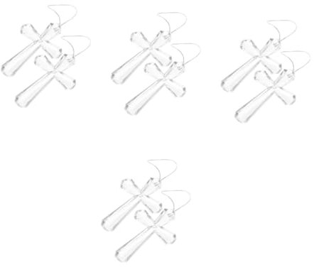 IMIKEYA 8 STK transparentes Kreuz acrylanhänger Geschenke Ostern osterdeco Dekorationen das Geschenk Ostern Kreuz anhänger Osterdekoration hängend Lieferungen Requisiten Ornament schmücken