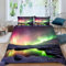 AASIRA Nordlichter Bettwäsche 135x200 Kinder Bettwäsche Natürliche Landschaft Weiche Mikrofaser Bettbezug mit Reißverschluss Jungen Mädchen Bettwäsche-Set 3D Motiv Bettbezüge mit 2 Kissenbezug 80x80