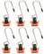 Fitting mit Haken für Airlineschiene,6 Stück Verbindungsring S-Haken,Airline- Schienen Zubehör Fitting zum Aufhängen, für Lieferwagen, Wohnmobile, Werkstatt, Keller, LKWs
