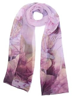 QUEEN HELENA Foulard Fantasia Sciarpa Velata Leggera Sottile Casual Morbida Donna (SC028-1 Viola)