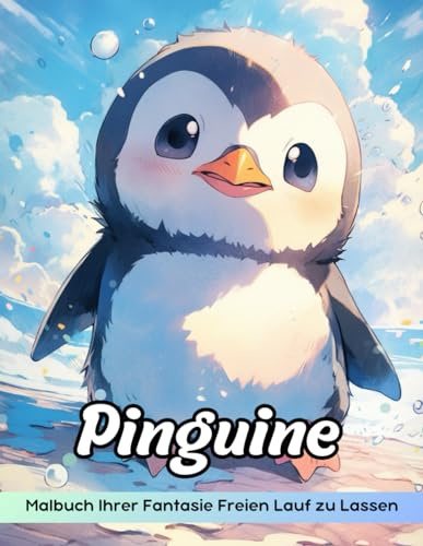 Pinguine Malbuch: Malvorlage Pinguine, Bezaubernde Eisvögel Zum Kreativen Ausmalen