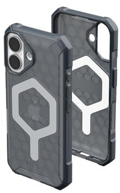 URBAN ARMOR GEAR UAG Designed for iPhone 16 Case 6.1 Essential Armor - Compatible with MagSafe Charging Rugged Slim Sleek Shockproof Anti-Slip Military Grade Protective Cover, Ash