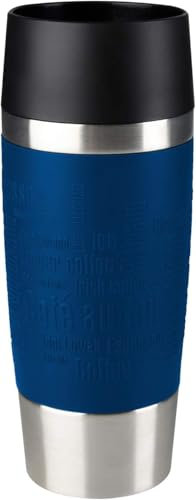 Tefal N2020310 Tasse de voyage avec couvercle à vis confortable, presse rapide, manchon doux au toucher, prêt à voyager, réutilisable, 100% étanche, garde les boissons froides (8 heures) et chaudes