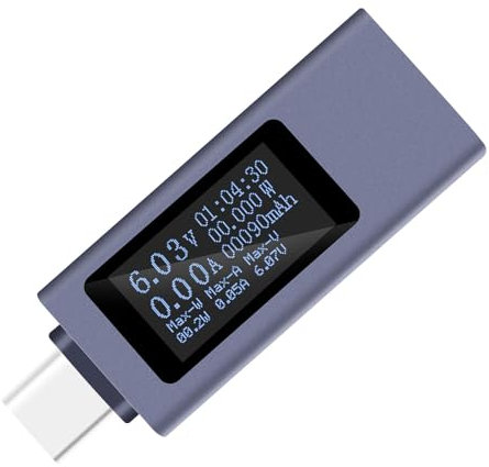 360W USB C Tester Heemol Meter Messgerät 4-30V 12A Phone Charging Tester USB Messgerät Strommessgerät Spannungsmesser Amperemeter mit Display, USB C Messgerät Voltmeter