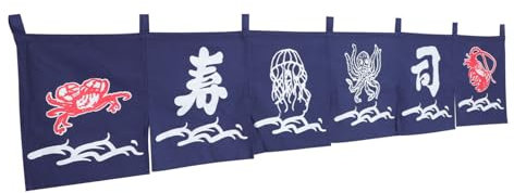 Ciieeo Türvorhang Japanisch Sushi Restaurant Vorhang Türbehang Chic Anhänger Banner Feng Shui Hängen