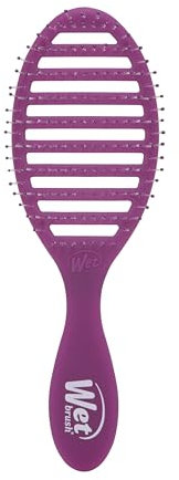 Cepillo de pelo húmedo para un secado rápido, Purple Frost: diseño ventilado y cerdas suaves HeatFlex son seguras para el secador de pelo - El mango ergonómico gestiona los enredos - Accesorios para