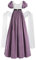 CR ROLECOS Regency Kleider für Frauen 1800er Jahre Kleid Ballkleid mit Handschuhen Regency Kleid Empire-Taille Vintage Viktorianische Kleider Tee Party Kleid L