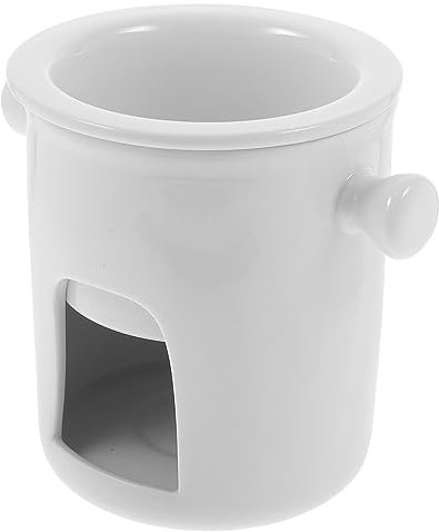 CATIEBYE Chocolate Melting Pot for Cheese and Butter Ceramic Fondue Pot for Home Parties Lightweight and for Melting Chocolate and More