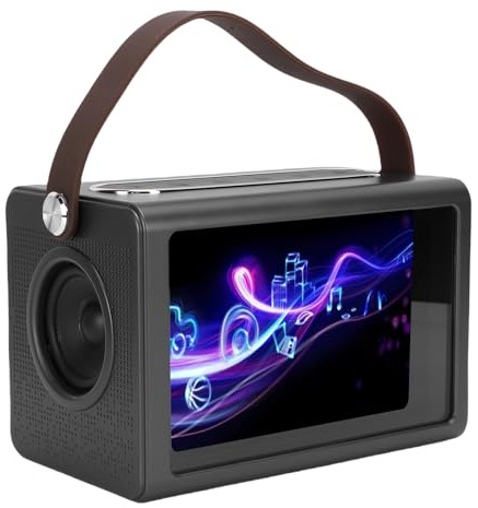 TOPINCN Tragbare Karaoke -Maschine für Erwachsene WiFi Bluetoothes Karaoke -System Wireless Gesangsmaschine mit 2 Drahtlosen Mikrofonen -App -Texten für Familientreffen