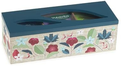 Tisana Collection - Cofanetto in Legno Azzurro con Tisane e Infusi Bio in Filtro