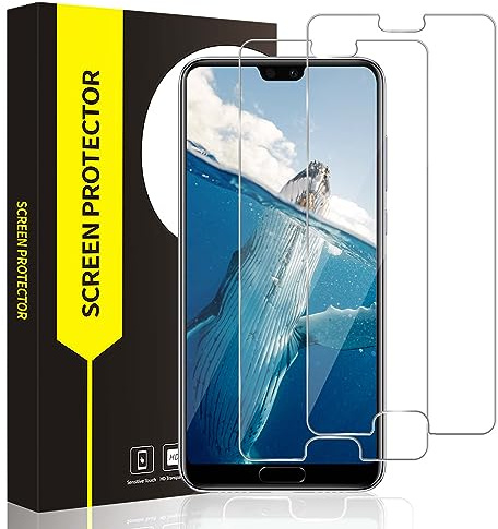 Cable Leader 2 Stück Schutzfolie für Panzerglas für Huawei P20 Displayfolie, 9H Härte Schutzglas, 2,5D Kante, 0,33mm Keine Blasen, Anti-Öl, HD Hohe Empfindlichkeit Huawei P20 Displayschutzfolie