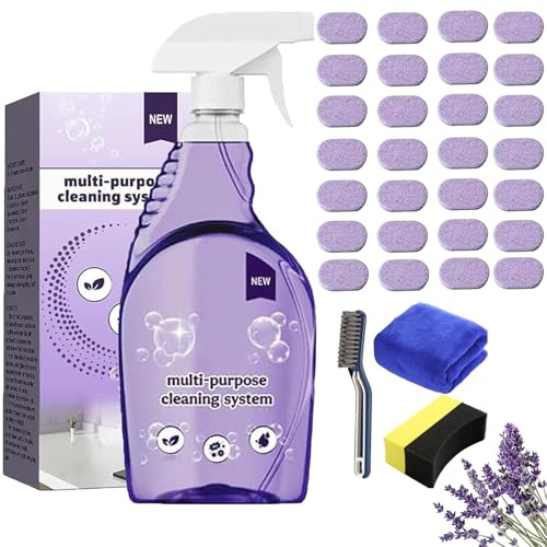 Dr Clean Spray for Ovens, Drclean Spray, Oven Cleaner Spray with Concentrated Cleaning Tablet, All-Purpose Cleaning Spray Cleanlix Cleaner, for Home, Kitchen, Bathroom (Cleaning Bottle+12 Pcs)